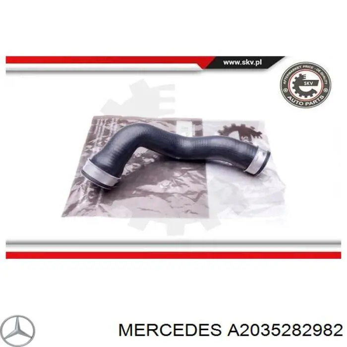 Купити A2035282982 Mercedes Шланг/патрубок интеркуллера