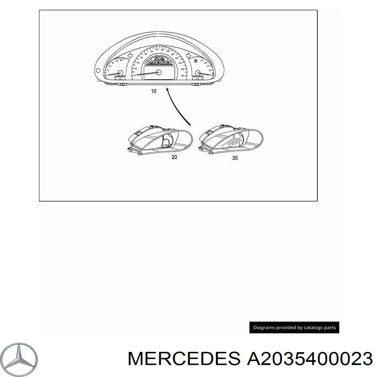 Облицювання щитка приладів "торпедо" Mercedes A2035400023 ціна, від 63.35 USD