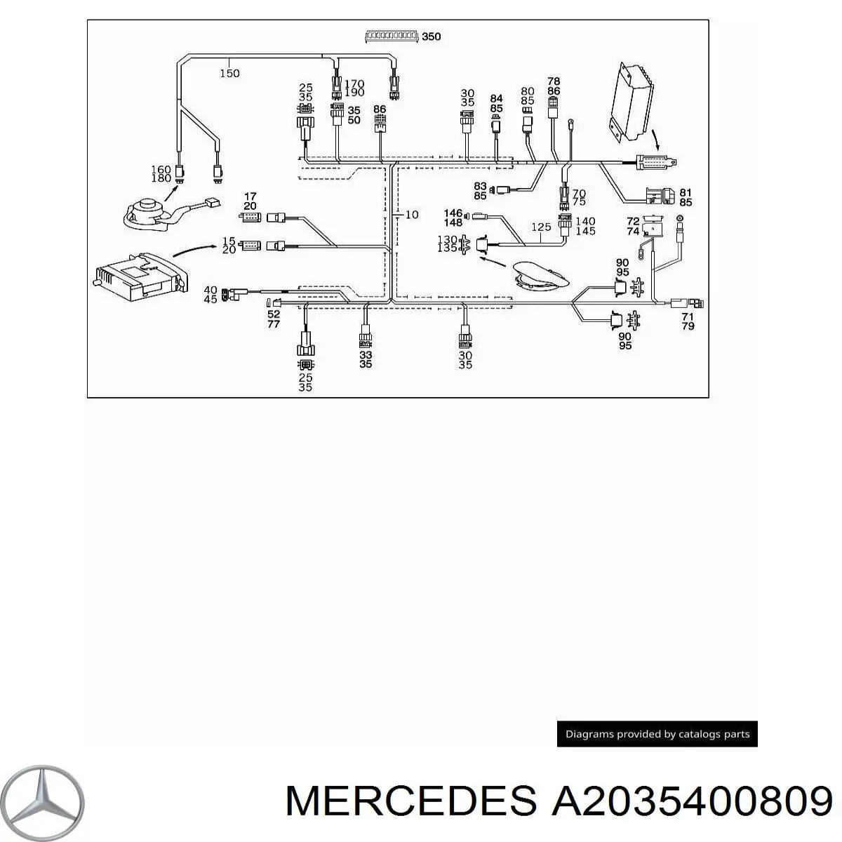  Mercedes A2035400809 ціна, від 14.11 USD