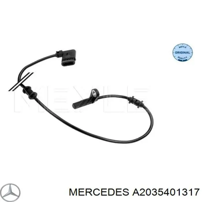 Купити A2035401317 Mercedes Датчик АБС (ABS) задній, лівий