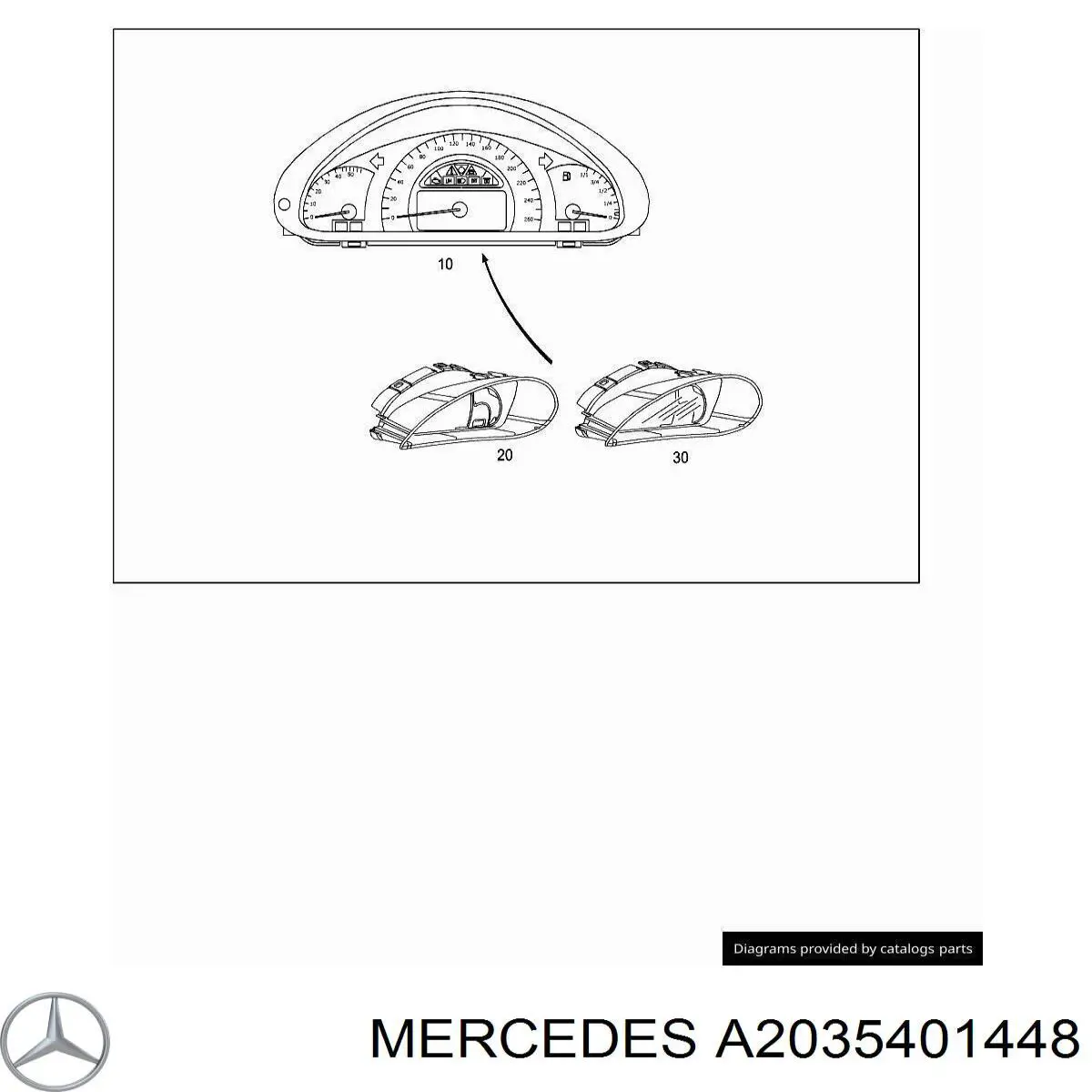 Купити A2035401448 Mercedes Спідометр