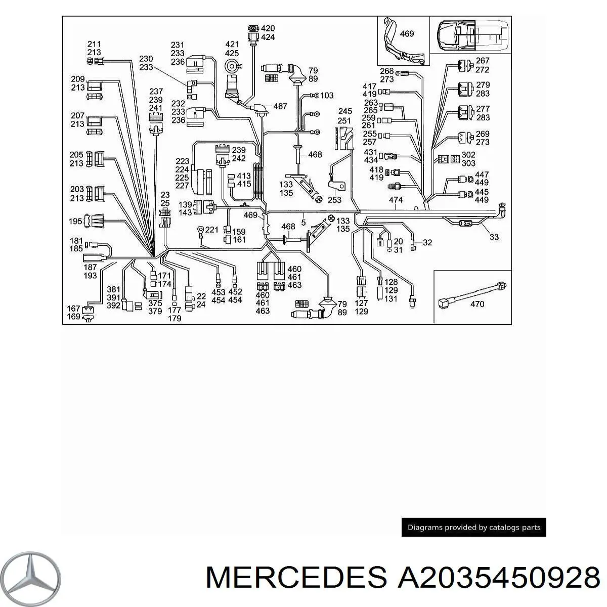 Купити A2035450928 Mercedes 