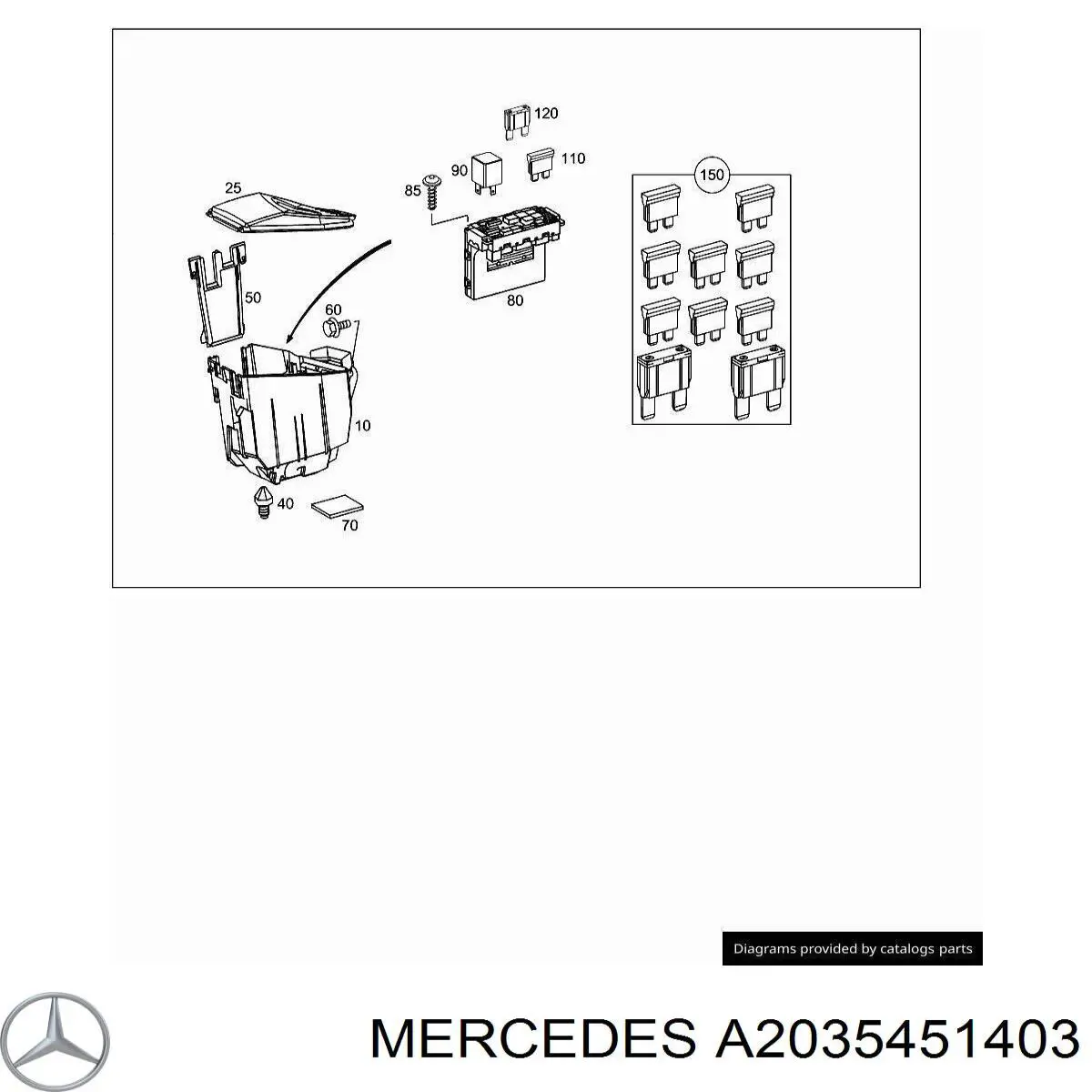  Mercedes A2035451403 ціна, від 5.62 USD