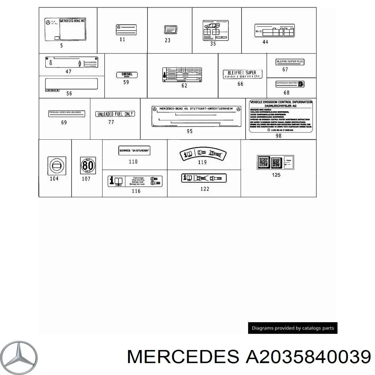 A2035840039 Mercedes 