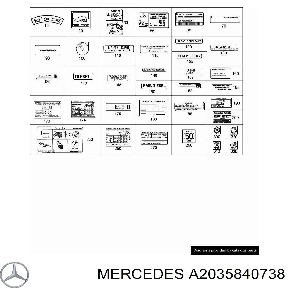 A2035840738 Mercedes 