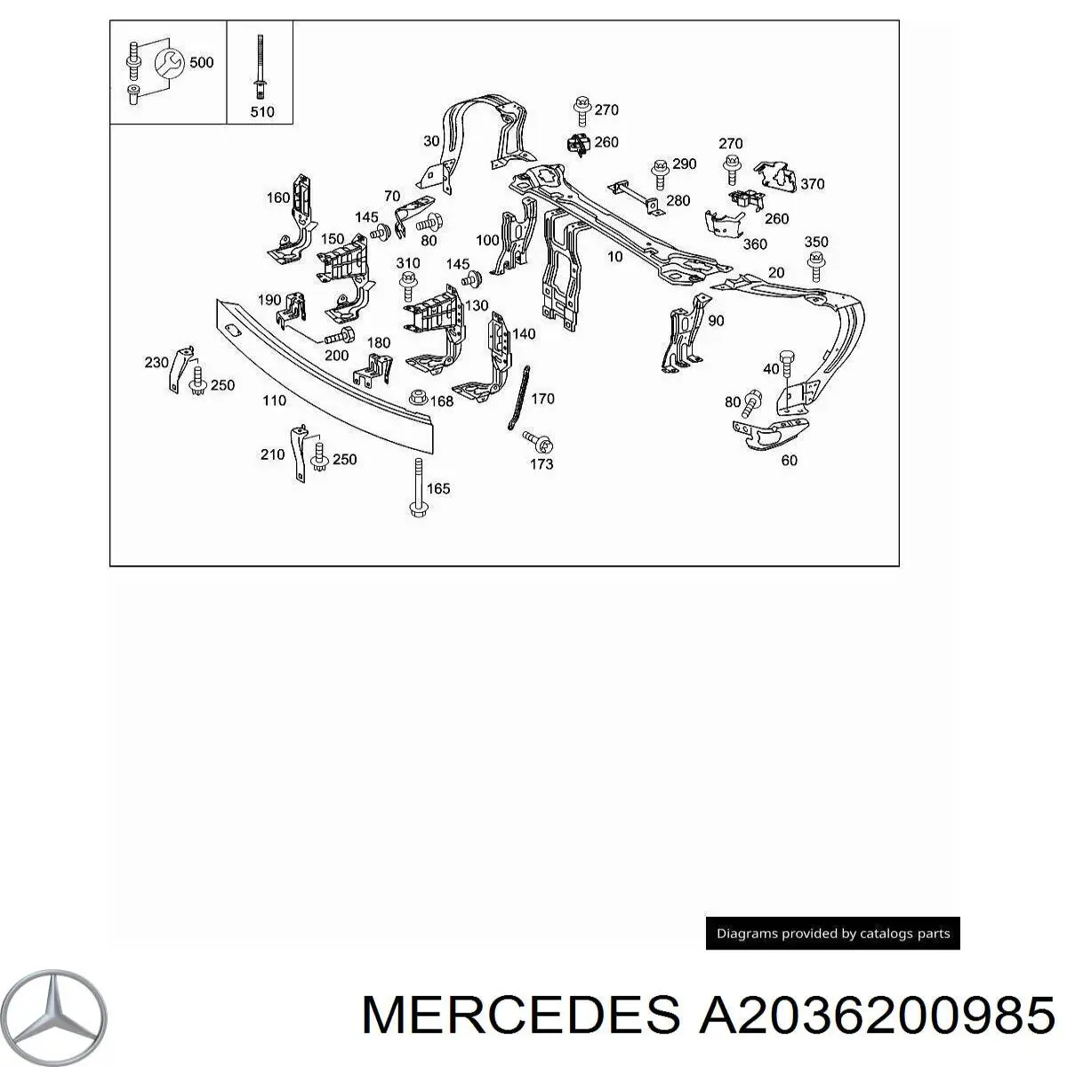  Mercedes A2036200985 ціна, від 11.40 USD