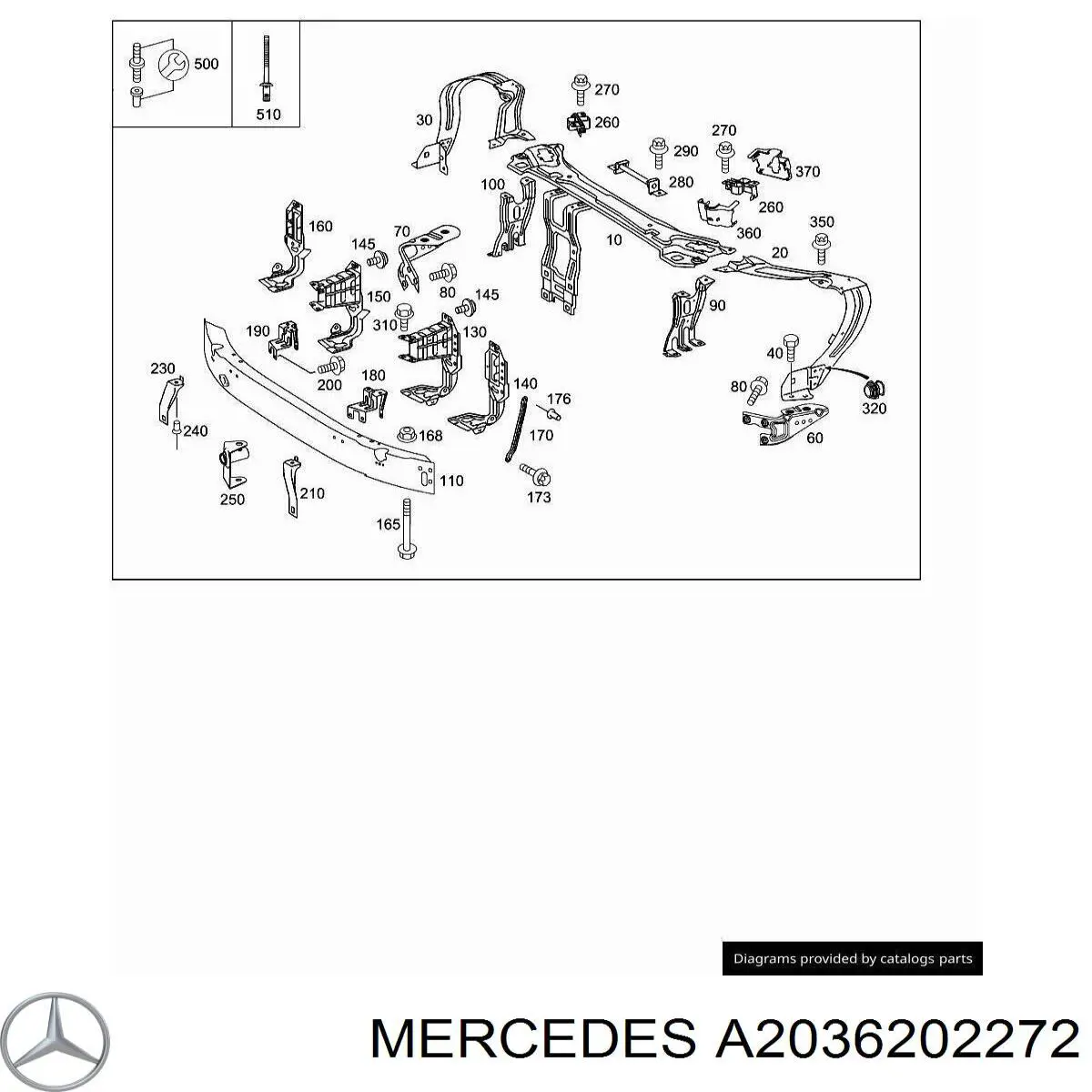 Купити A2036202272 Mercedes 