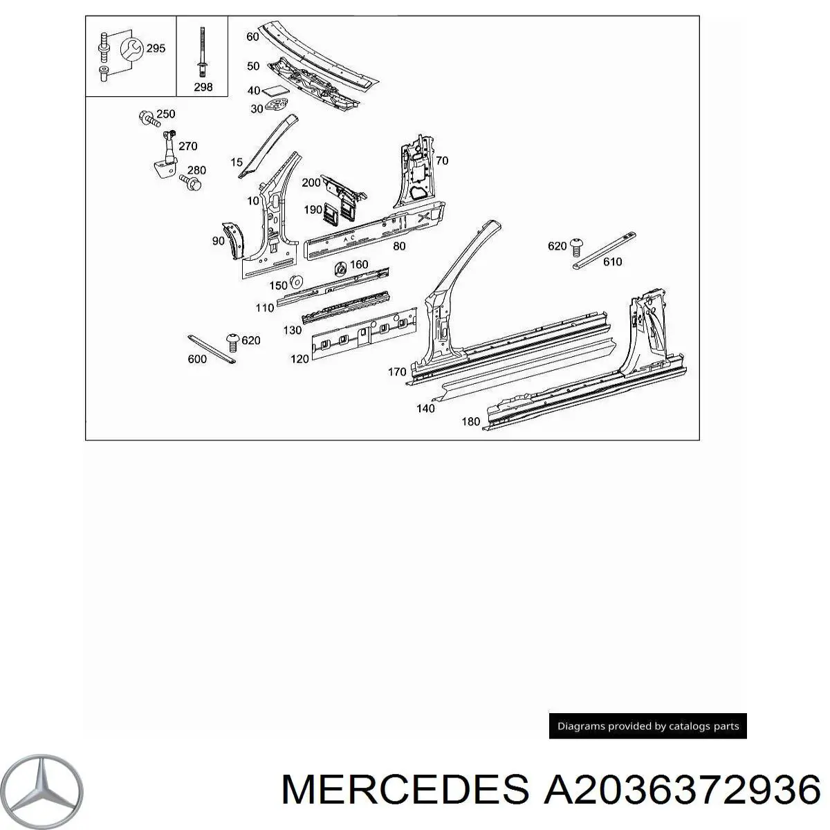  Mercedes A2036372936 ціна, від 42.26 USD