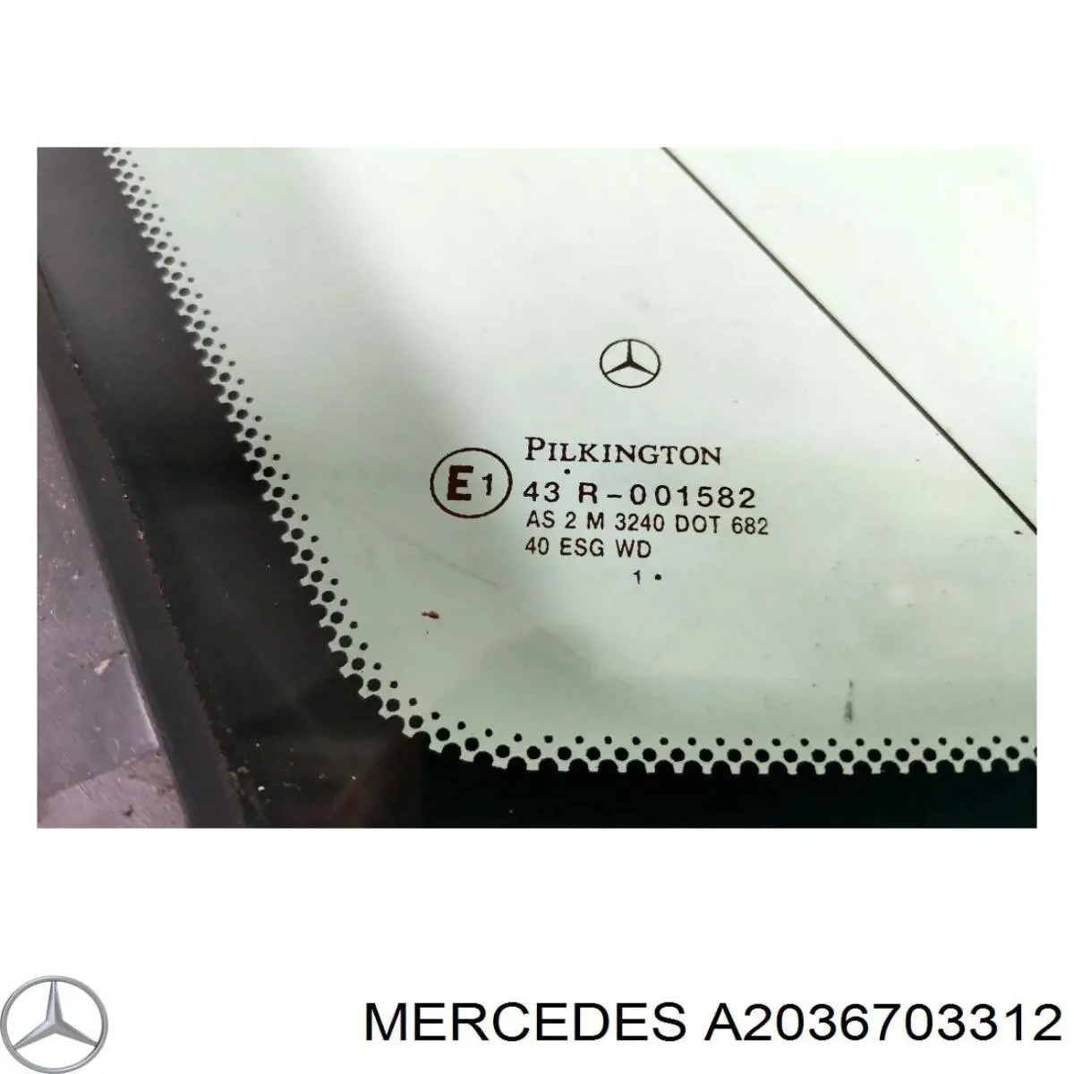 Купити A2036700112 Mercedes Скло багажного відсіку, ліве