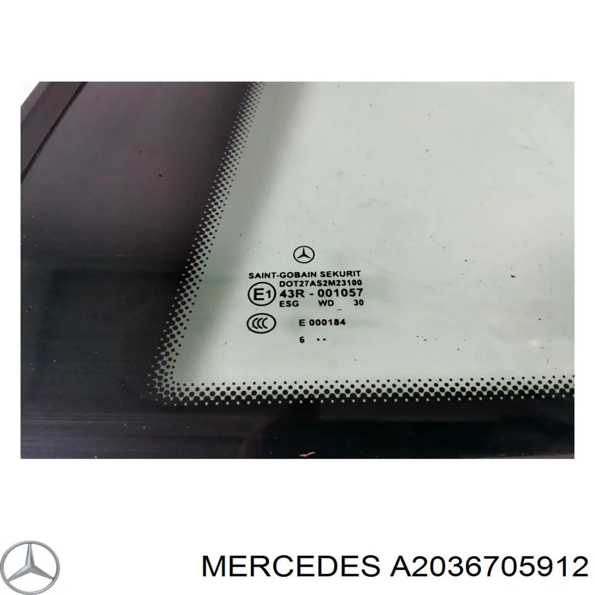 Купити A2036705912 Mercedes Скло багажного відсіку, ліве