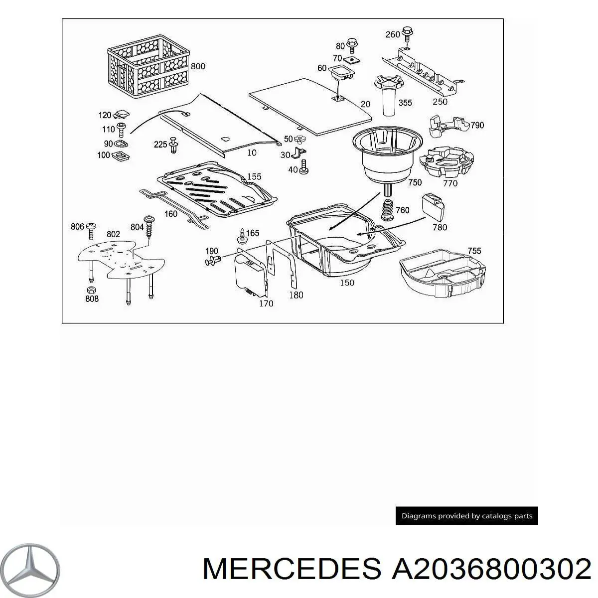 Купити A2036800302 Mercedes 