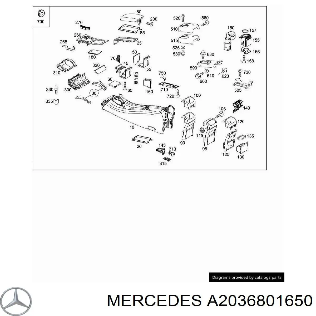  Mercedes A2036801650 ціна, від 10.13 USD