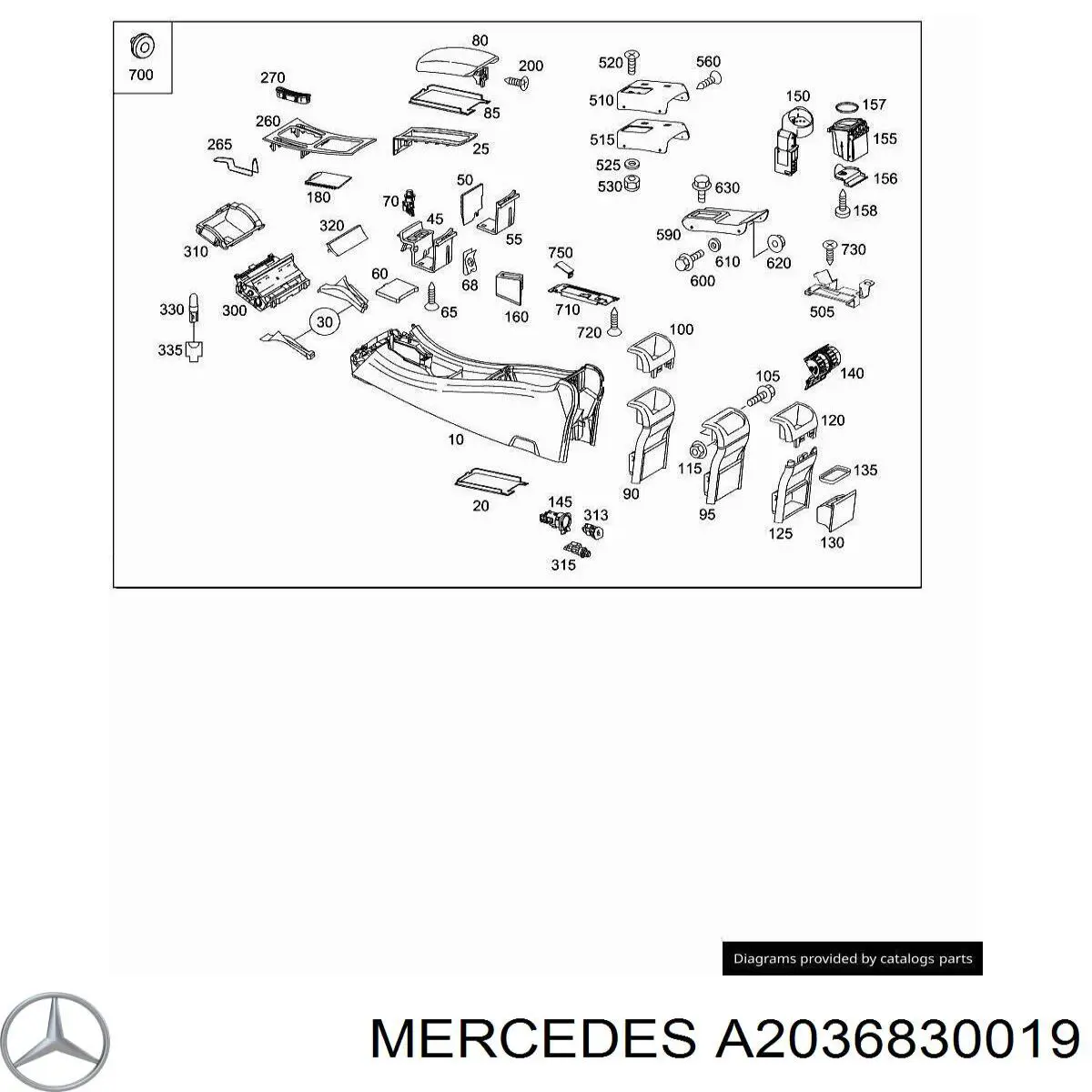  Mercedes A2036830019 ціна, від 1.90 USD