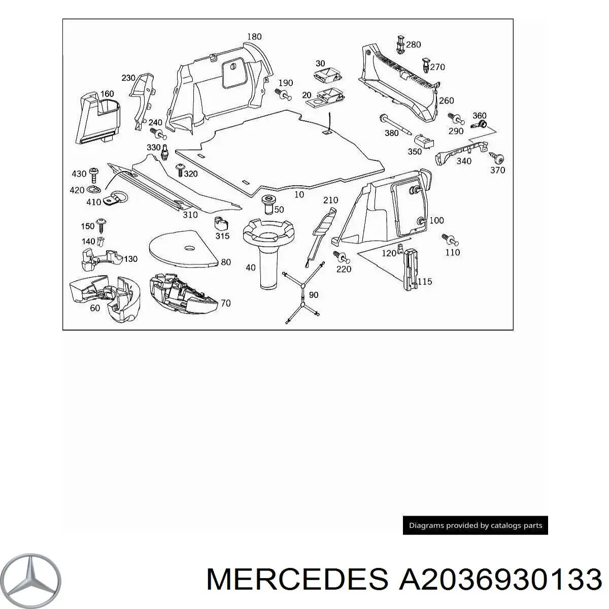 Купити A2036930133 Mercedes 