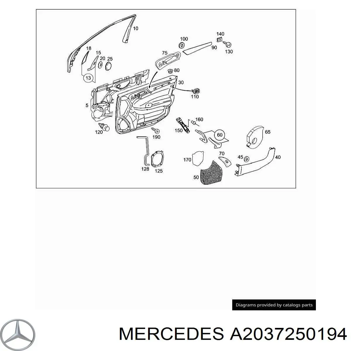  Mercedes A2037250194 ціна, від 3.80 USD