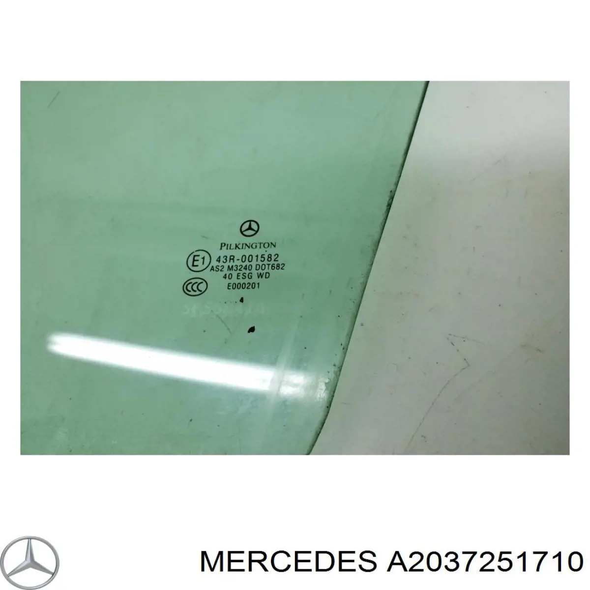 Скло передніх дверей, лівою A2037250100 Mercedes
