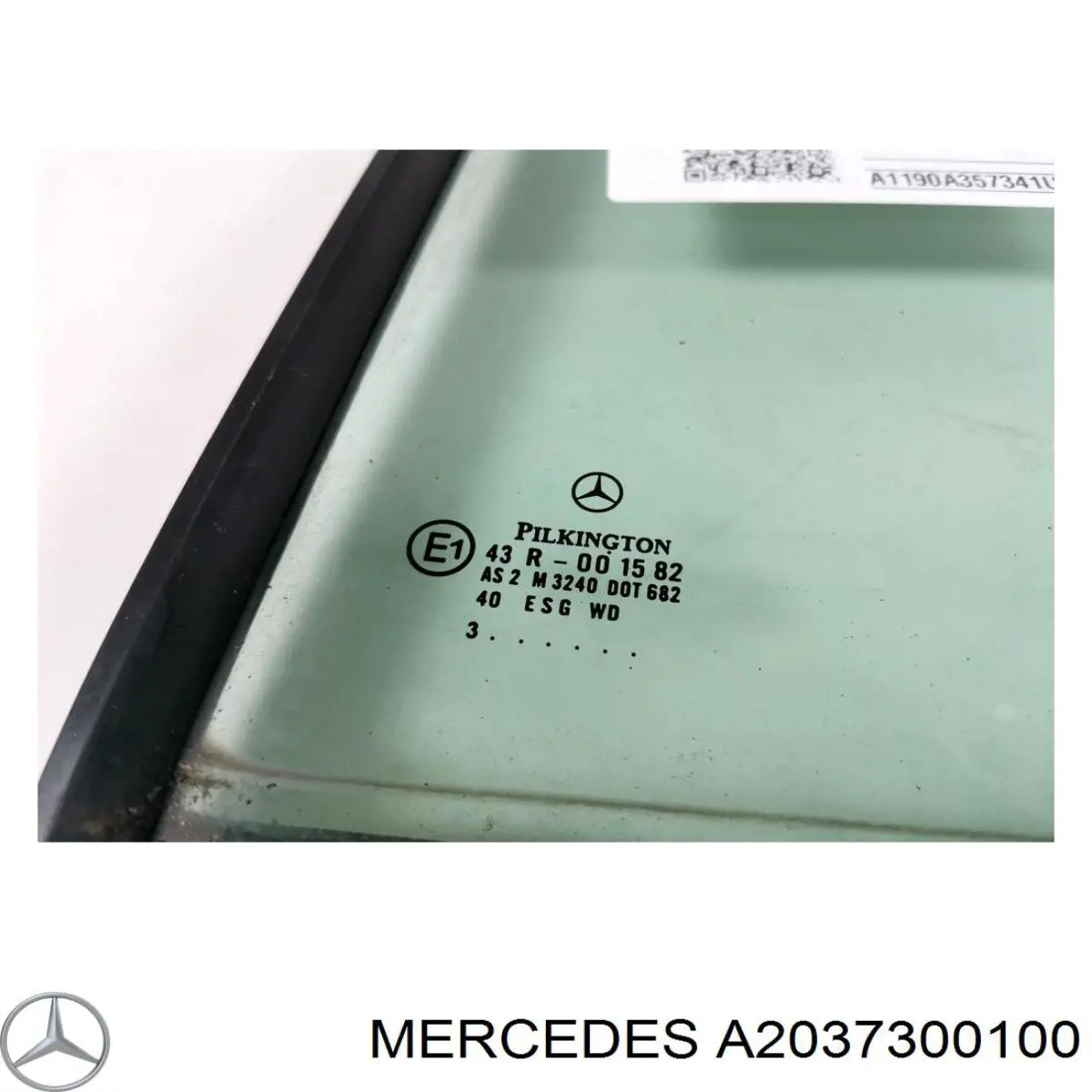A2037300100 Mercedes скло-кватирка двері, задній, лівою