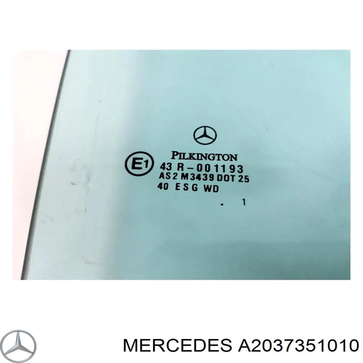 2037351010 Mercedes скло задньої двері правої