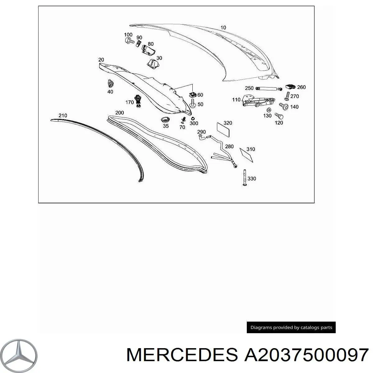 Купити A2037500097 Mercedes 