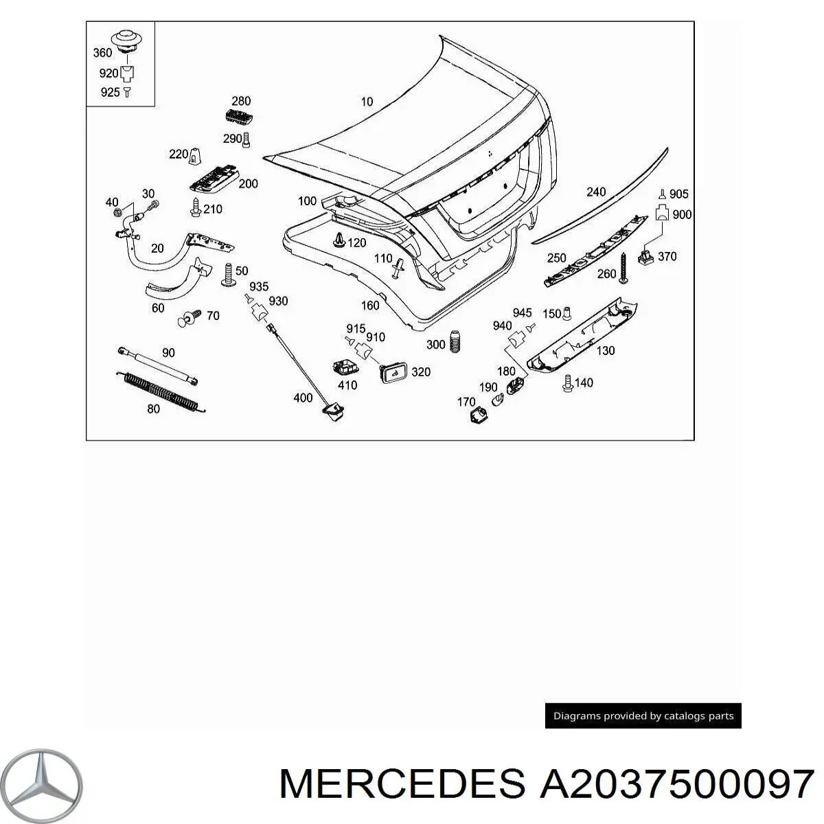  Mercedes A2037500097 ціна, від 3.80 USD