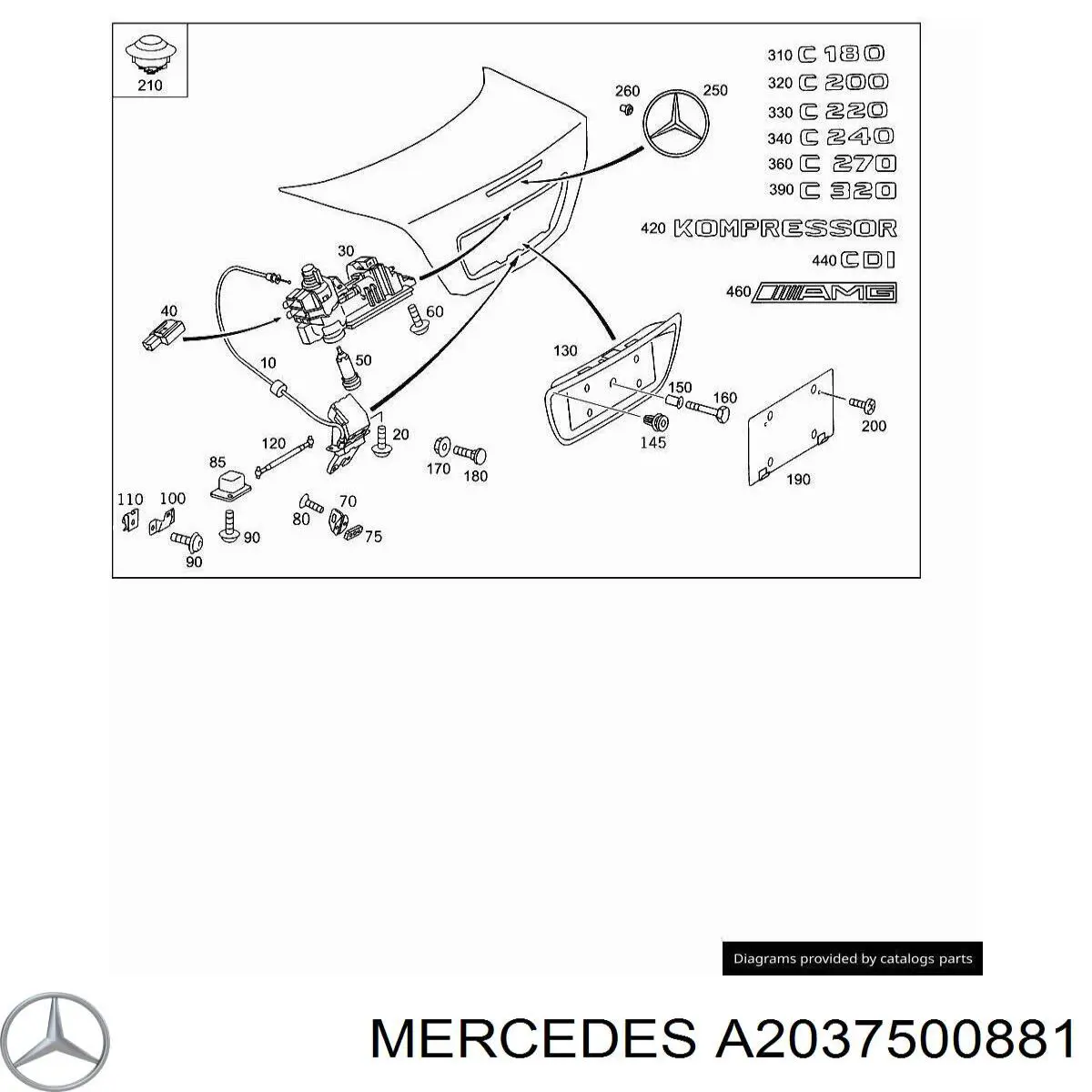 Купити A2037500881 Mercedes 