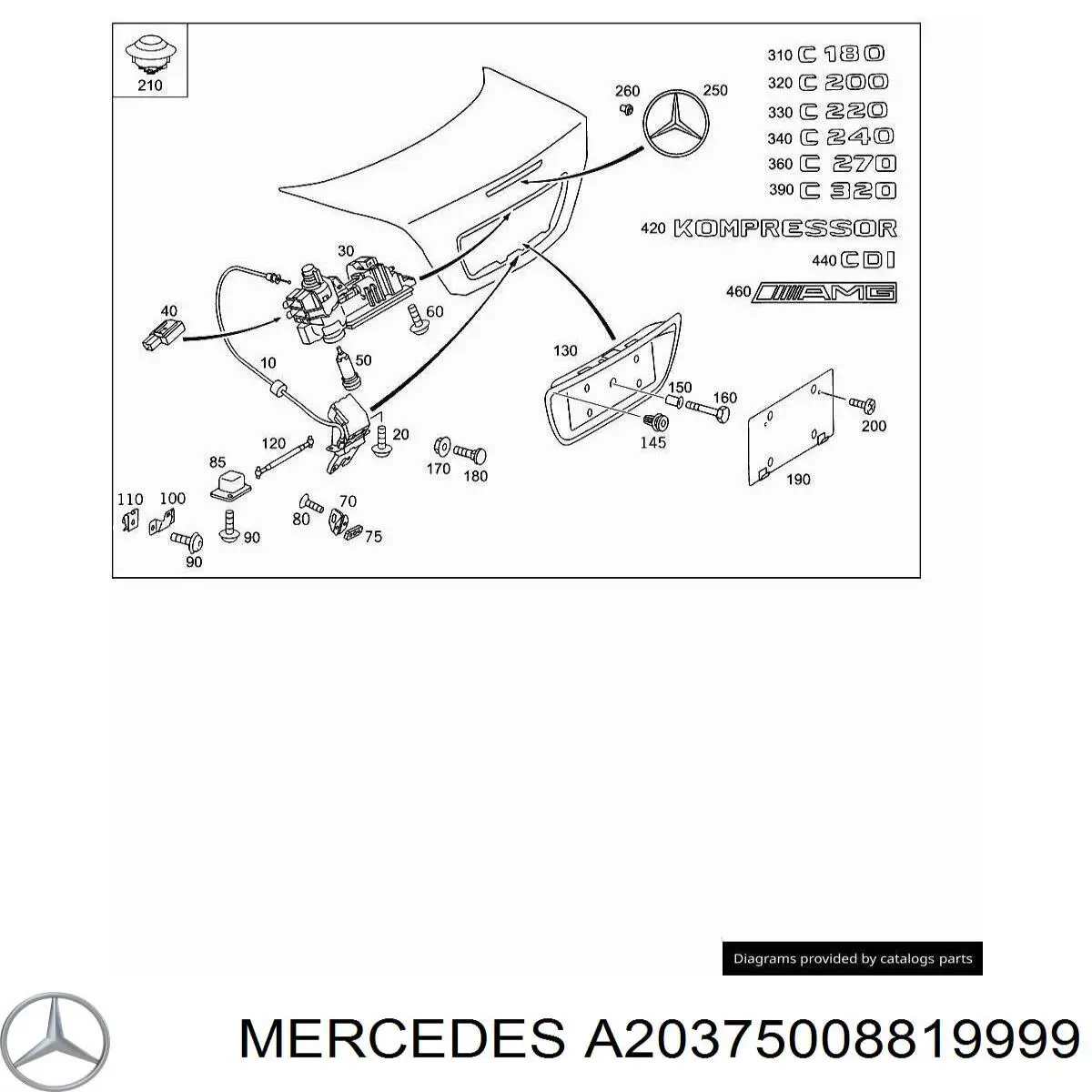 Купити A20375008819999 Mercedes 