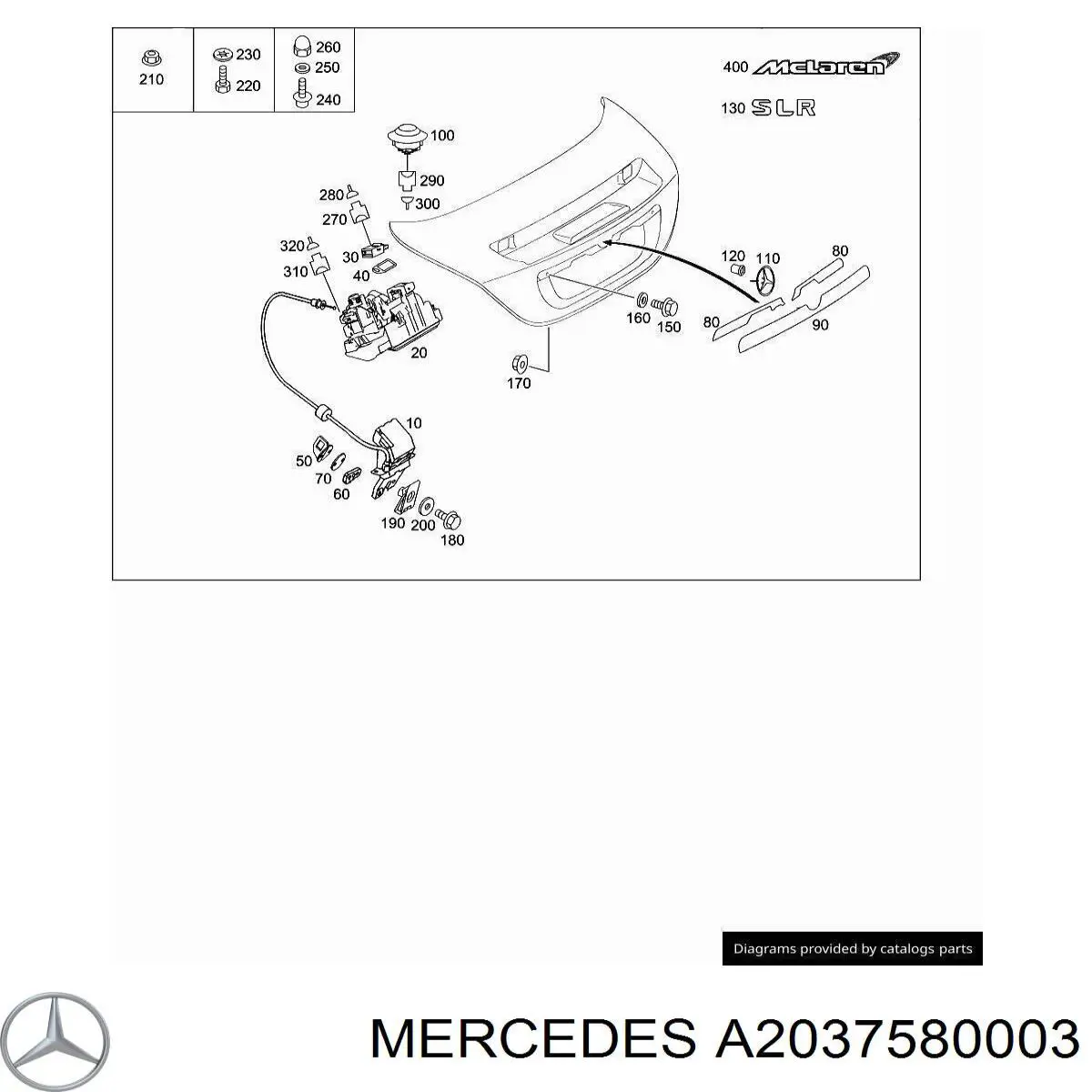 Mercedes A2037580003 ціна, від 5.07 USD