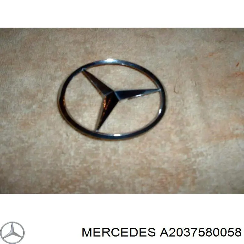 A2037580058 Mercedes емблема кришки багажника, фірмовий значок