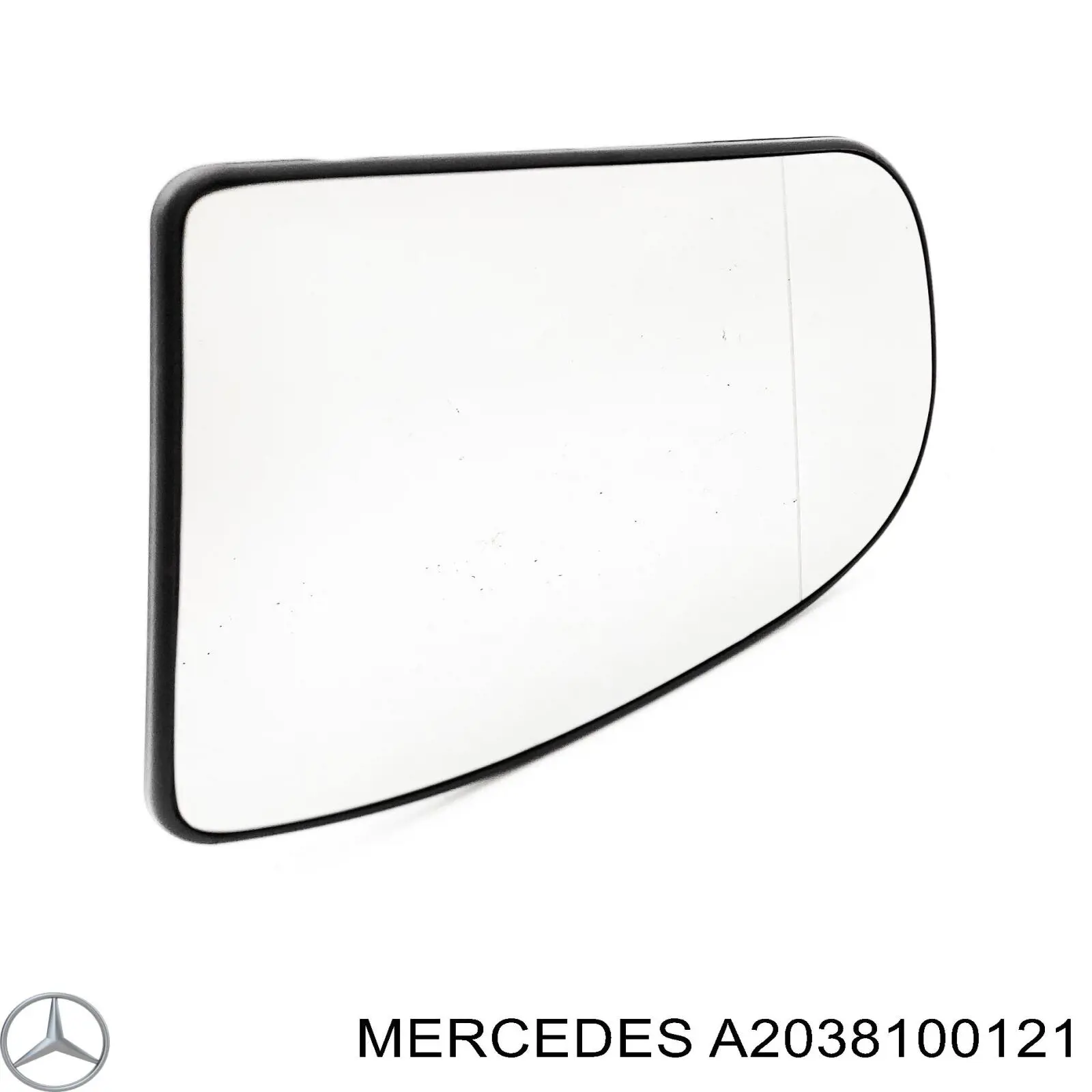 Купити A2038100121 Mercedes Дзеркальний елемент дзеркала заднього виду, лівого
