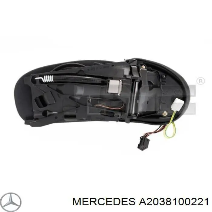 Дзеркальний елемент правого дзеркала заднього виду Mercedes A2038100221 ціна, від 11.36 USD