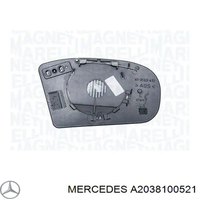 Дзеркальний елемент дзеркала заднього виду, лівого A2038100521 Mercedes