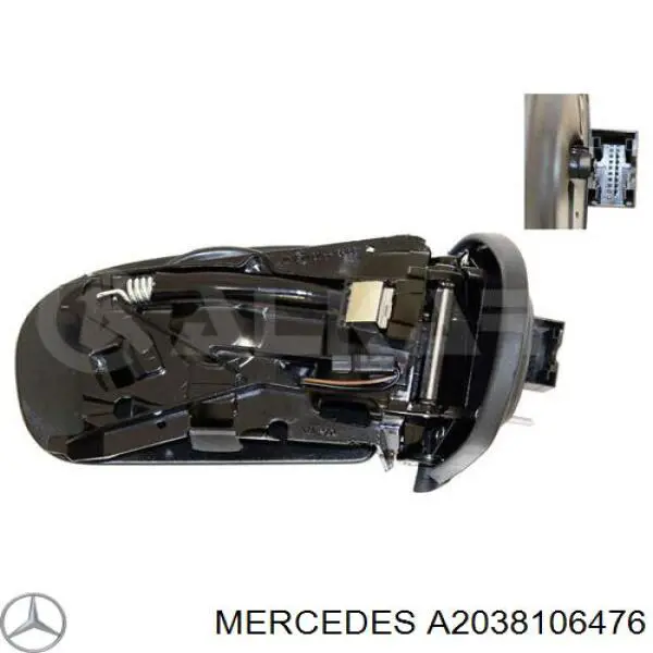Дзеркало праве A2038106476 Mercedes