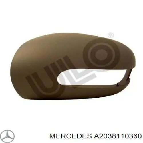 Купити A2038110360 Mercedes Накладка/кришка дзеркала заднього виду, ліва
