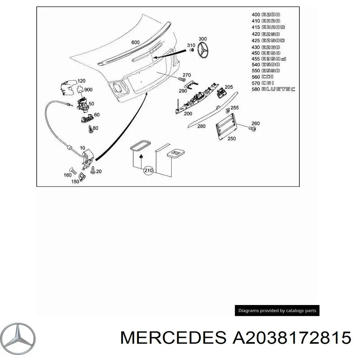  Mercedes A2038172815 ціна, від 12.67 USD