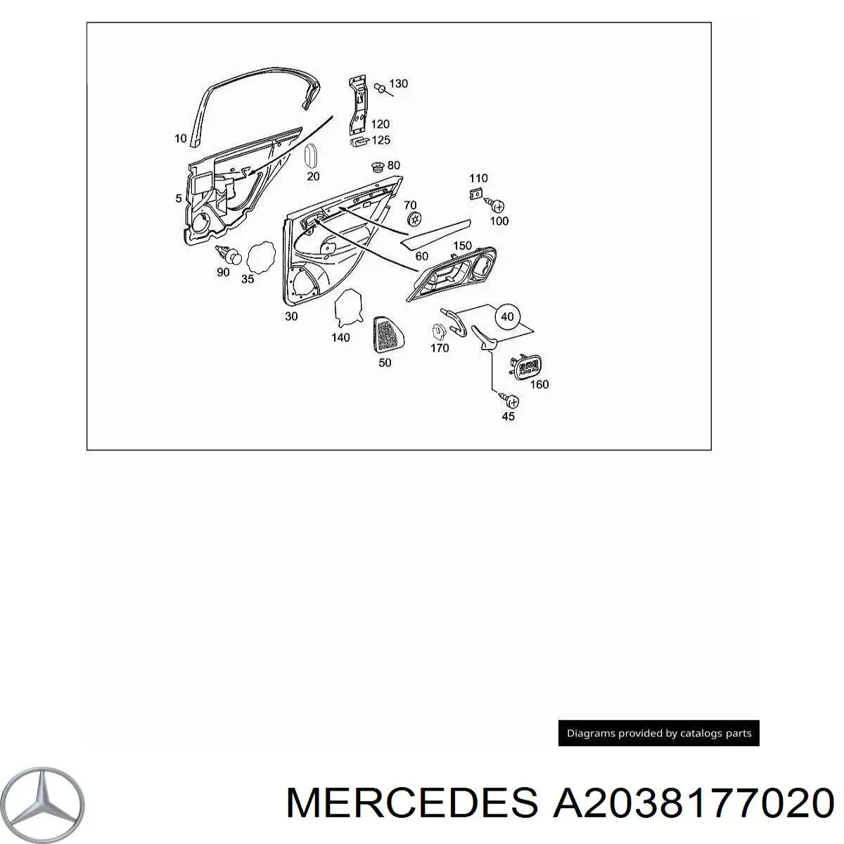  Mercedes A2038177020 ціна, від 2.53 USD
