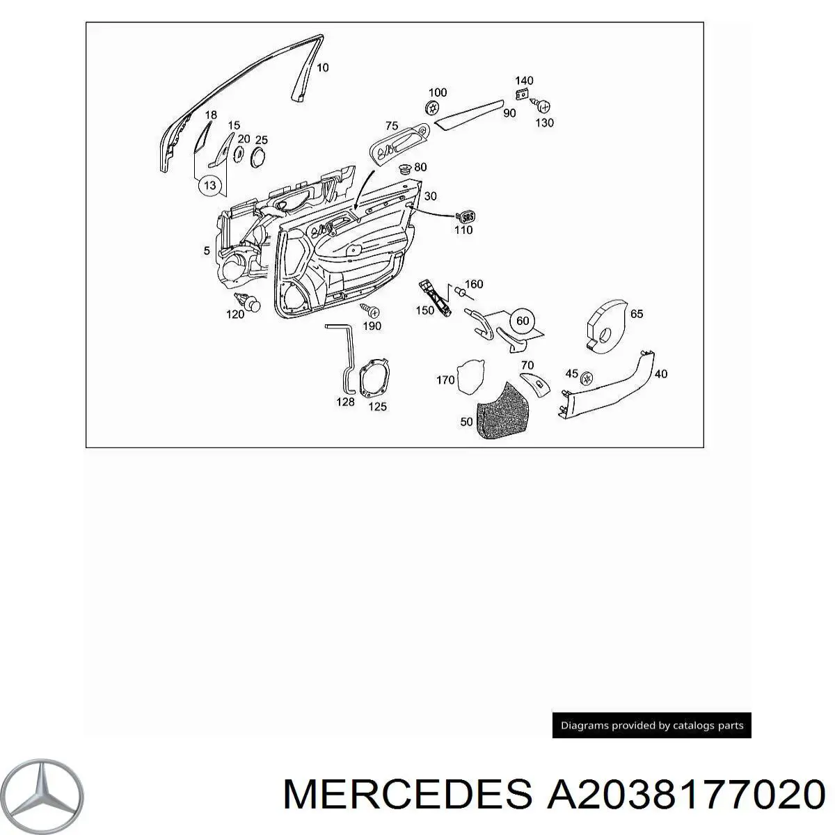  Mercedes A1708170020 ціна, від 2.53 USD