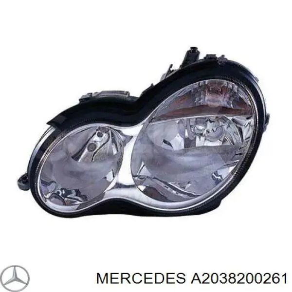 Купити A2038200261 Mercedes Права блок фара