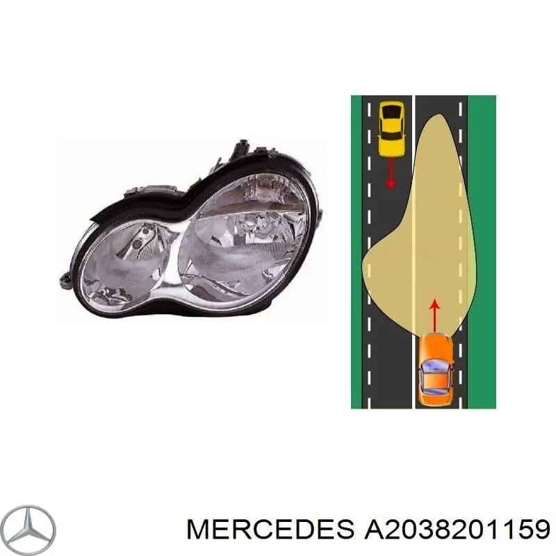 Фари Mercedes A2038201159 ціна, від 103.76 USD