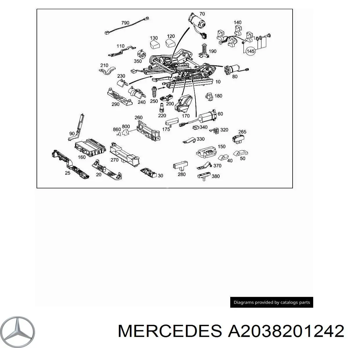  Mercedes A2038201242 ціна, від 15.20 USD