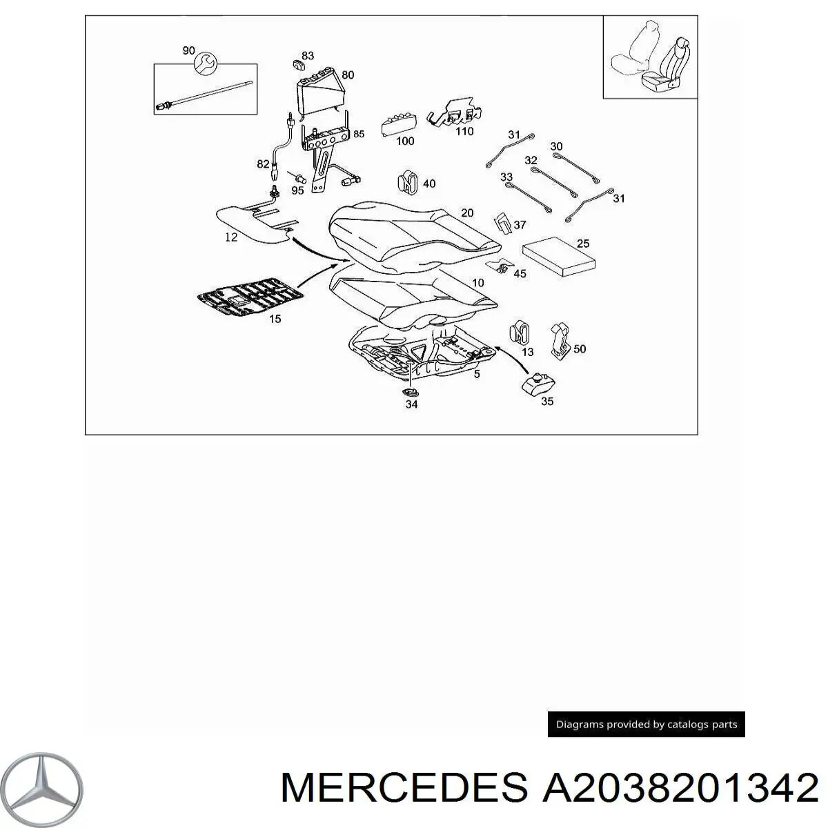 A2038201342 Mercedes 