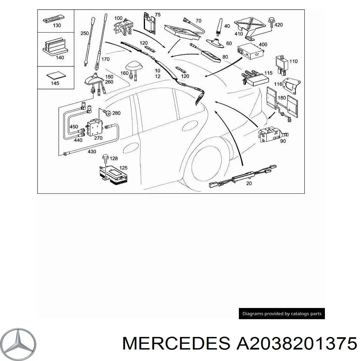  Mercedes A2038201375 ціна, від 51.33 USD