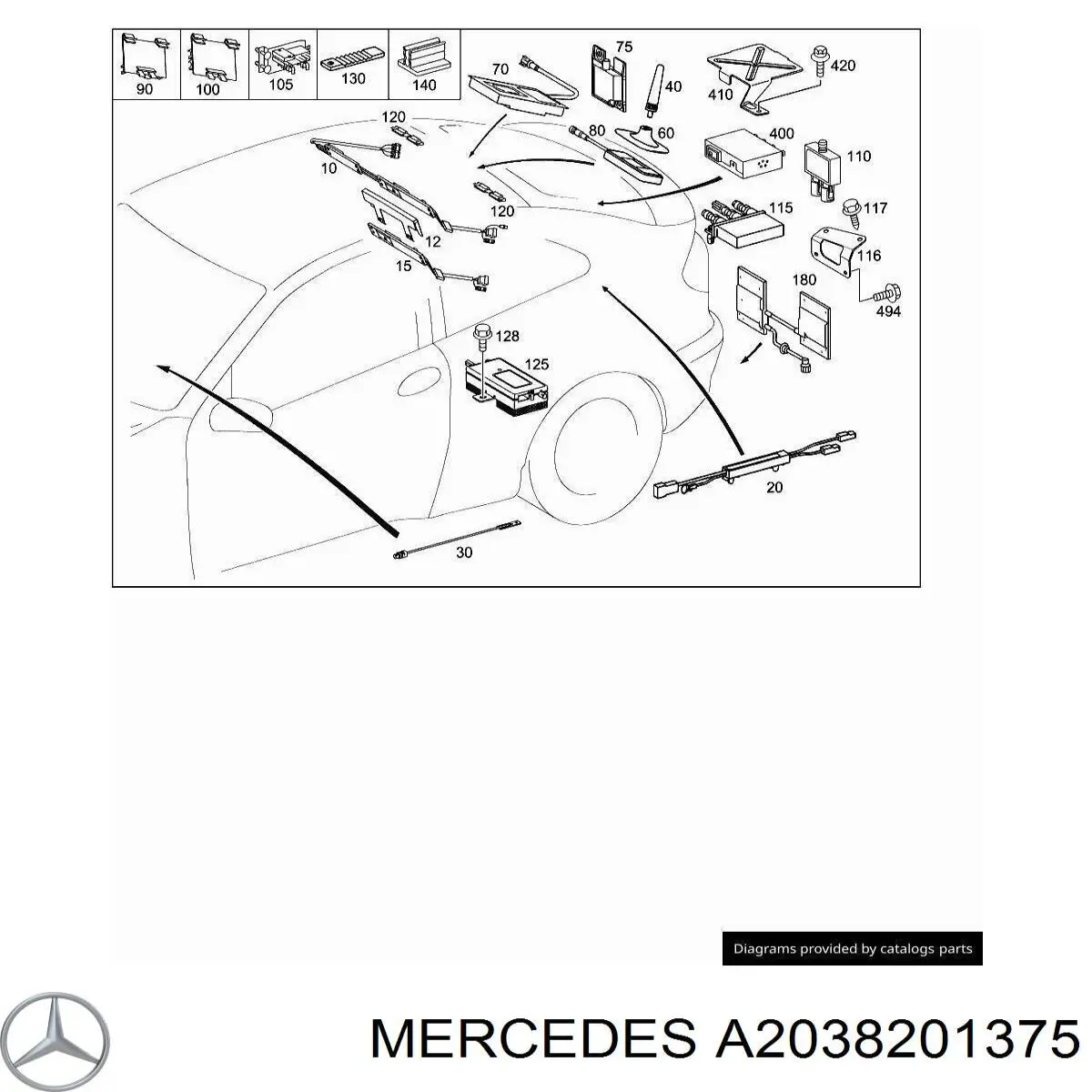 A2038201375 Mercedes 