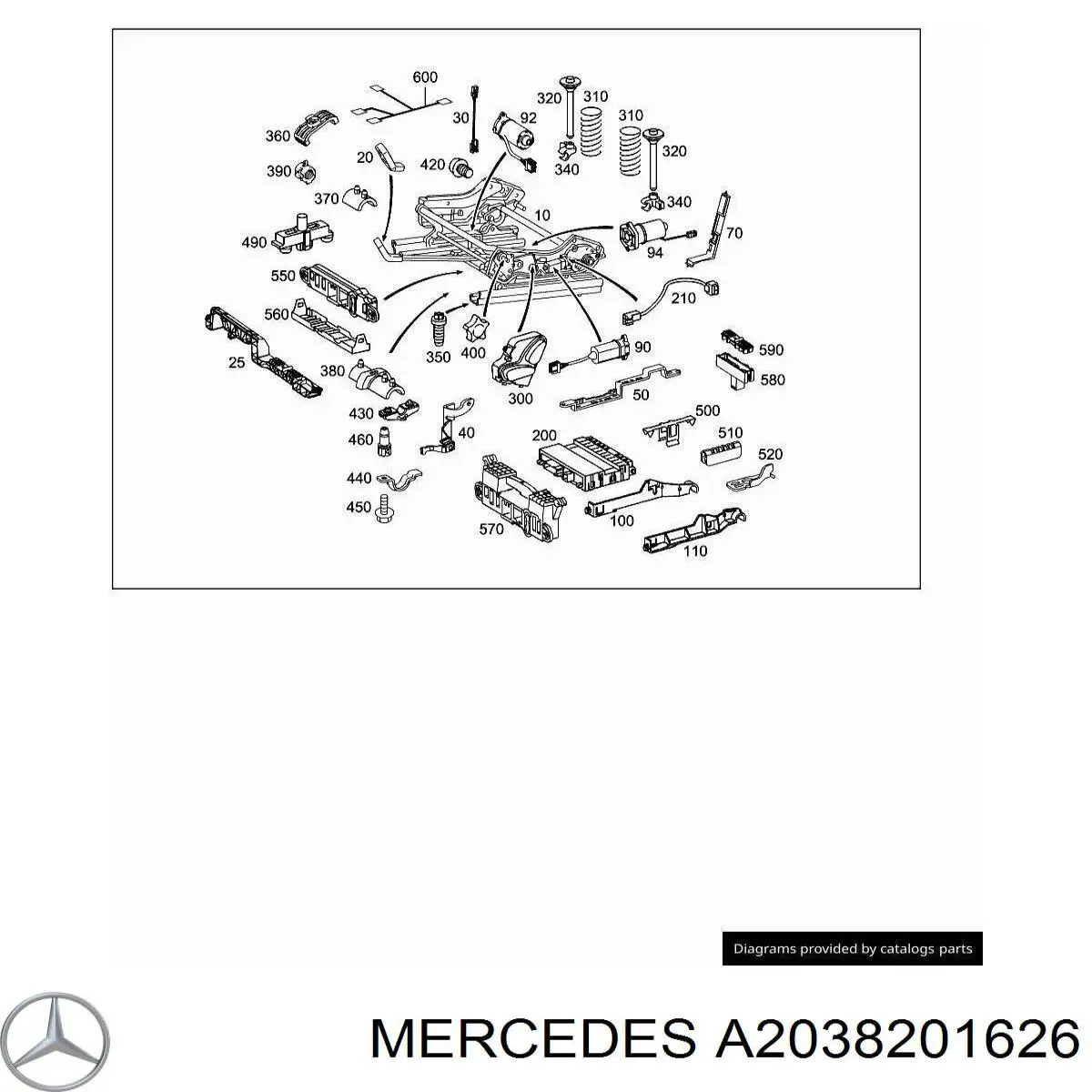  Mercedes A2038201626 ціна, від 50.67 USD