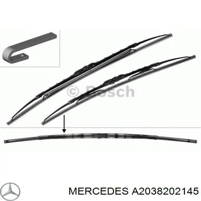 Купити A2038202145 Mercedes Безконтактні двірники