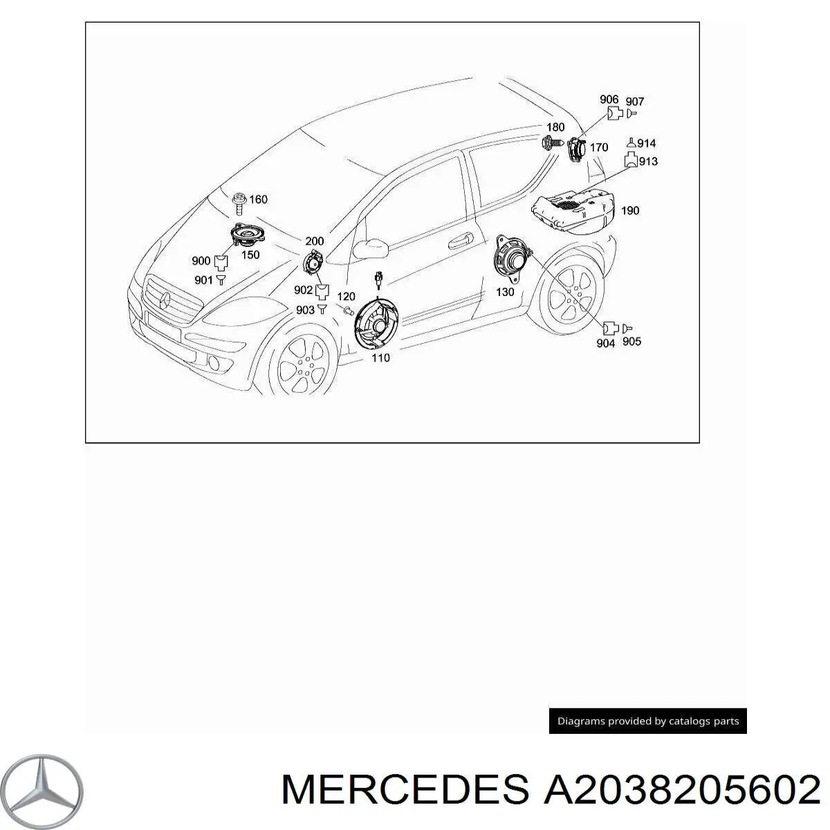  Mercedes A2038205602 ціна, від 82.24 USD