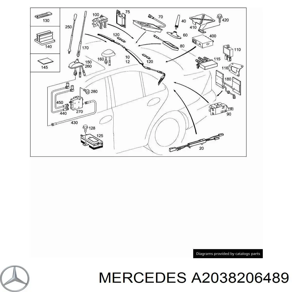  Mercedes A2038206489 ціна, від 651.88 UAH
