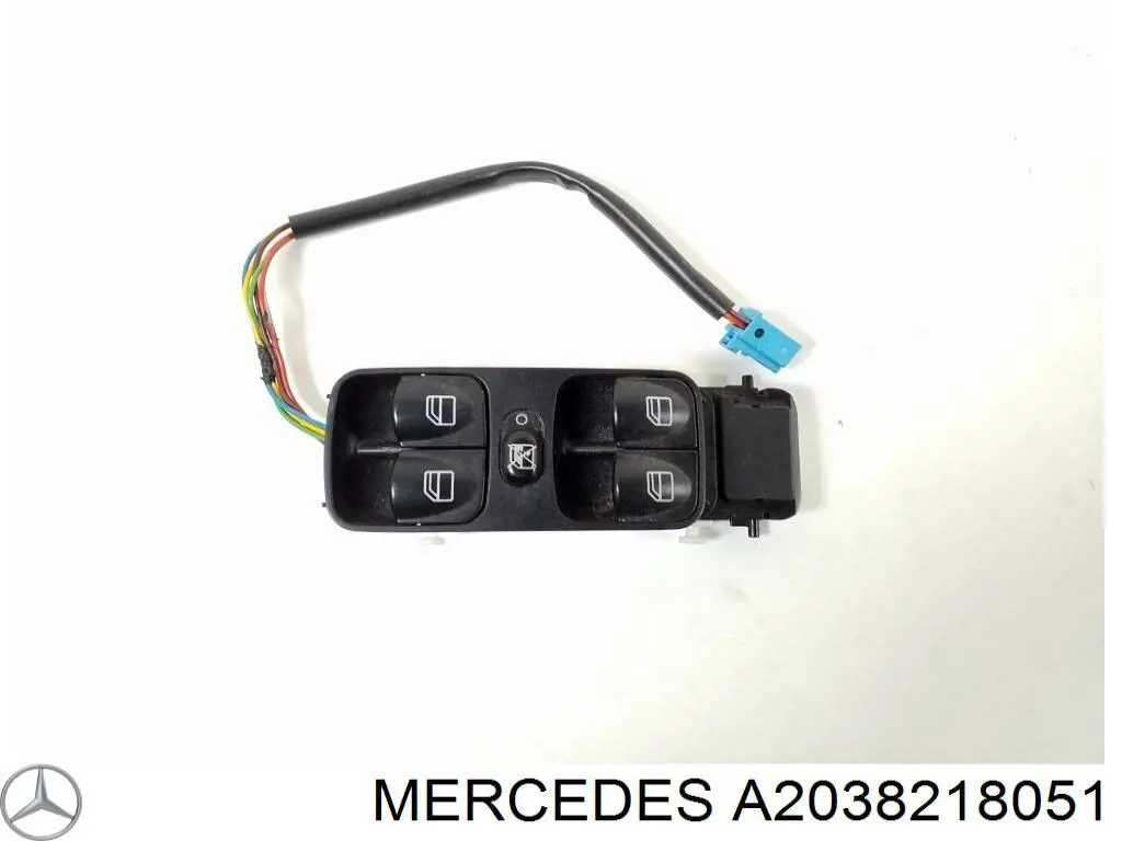 Кнопковий блок керування склопідіймачами передній лівий на Mercedes C (S203)