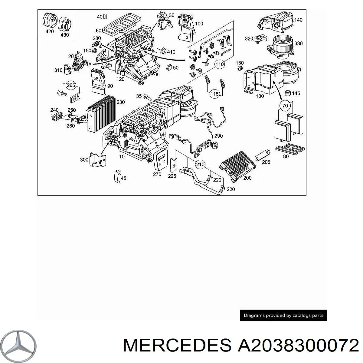 Купити A211830057228 Mercedes Датчик температури салону