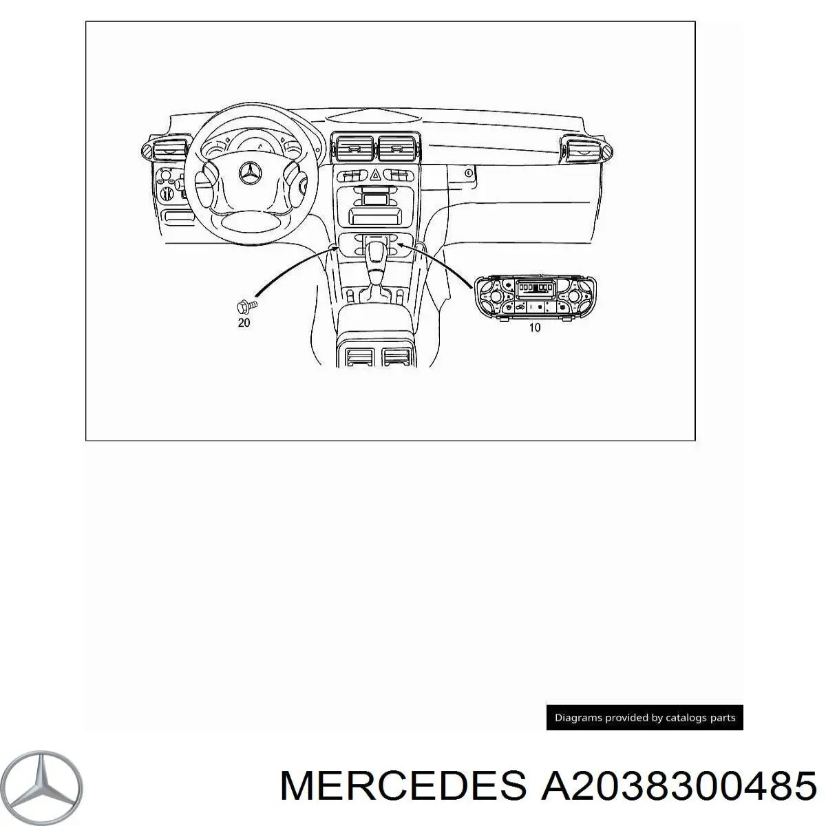A2038300485 Mercedes Механізм управління кондиціонером