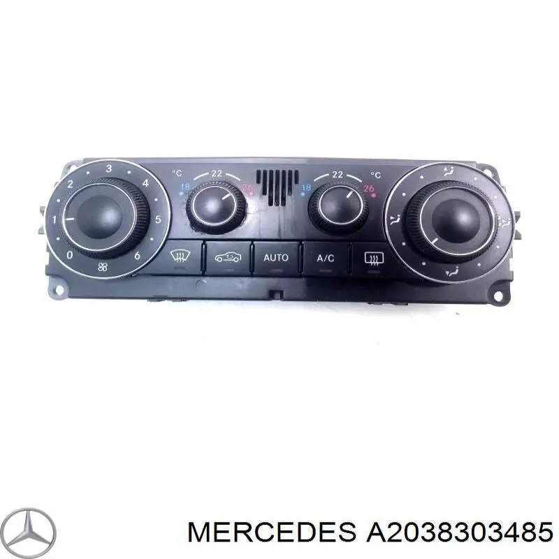 Блок управління кондиціонером A2038303485 Mercedes